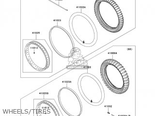 WHEELS/TIRES - KLX250H6F KLX250S 2006 USA CANADA