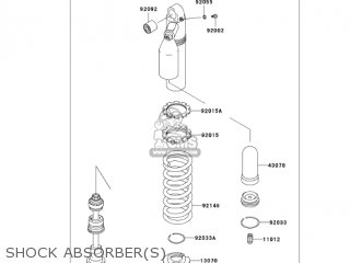 SHOCK ABSORBER(S) - KLX250H6F KLX250S 2006 USA CANADA