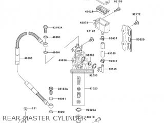 REAR MASTER CYLINDER - KLX250H6F KLX250S 2006 USA CANADA