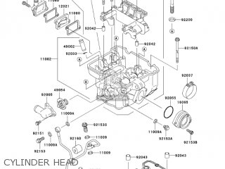 CYLINDER HEAD - KLX250H6F KLX250S 2006 USA CANADA