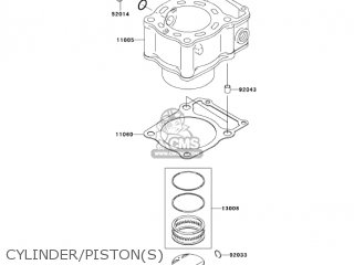 CYLINDER/PISTON(S) - KLX250H6F KLX250S 2006 USA CANADA