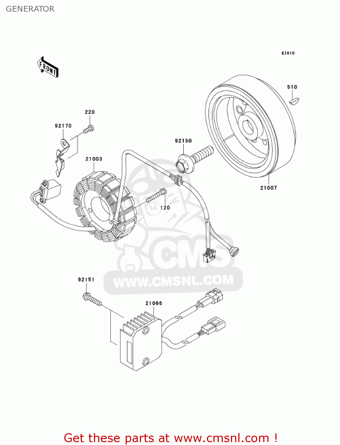 GENERATOR KLX250H7F KLX250S 2007 USA CANADA