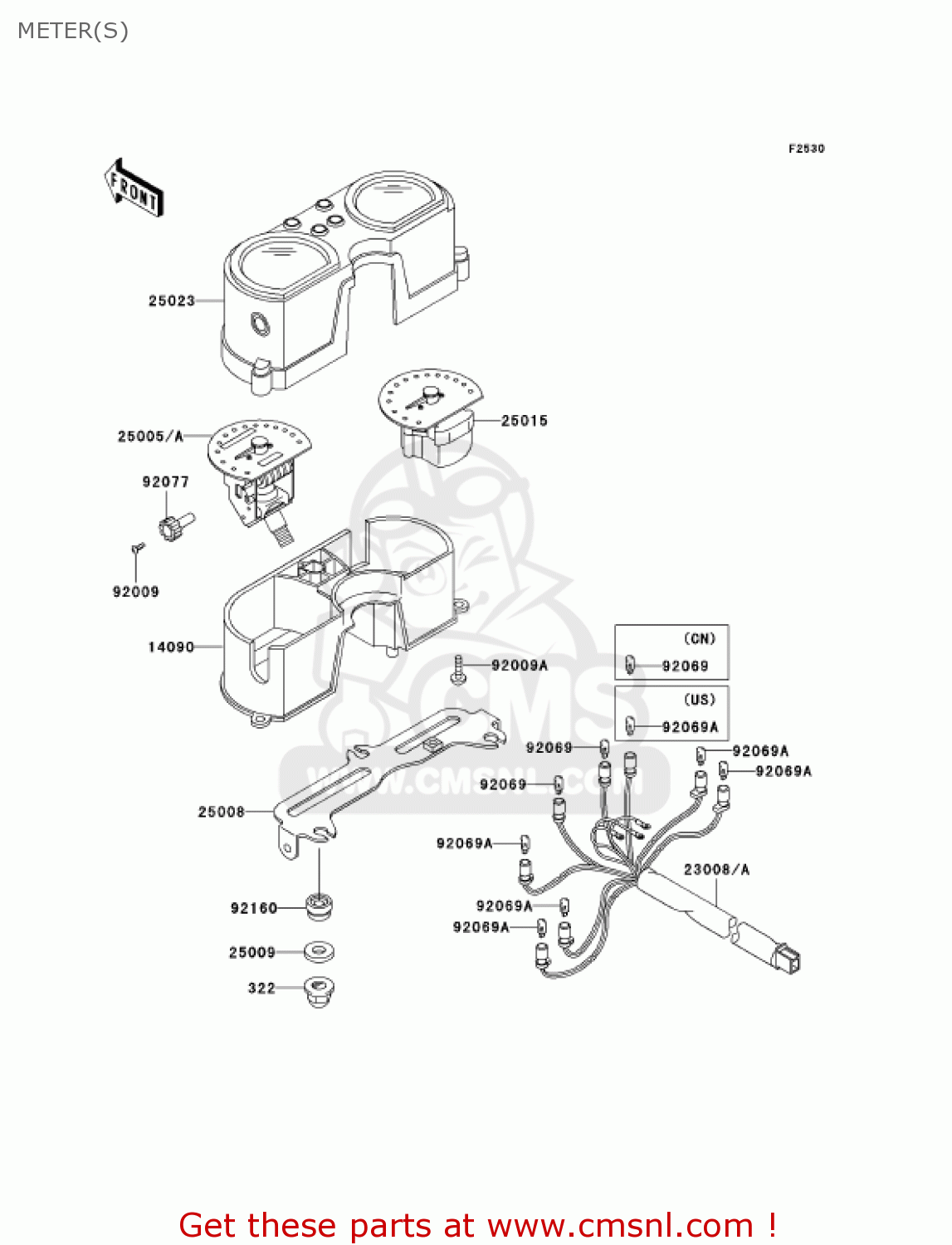 METER(S) KLX250H7F KLX250S 2007 USA CANADA