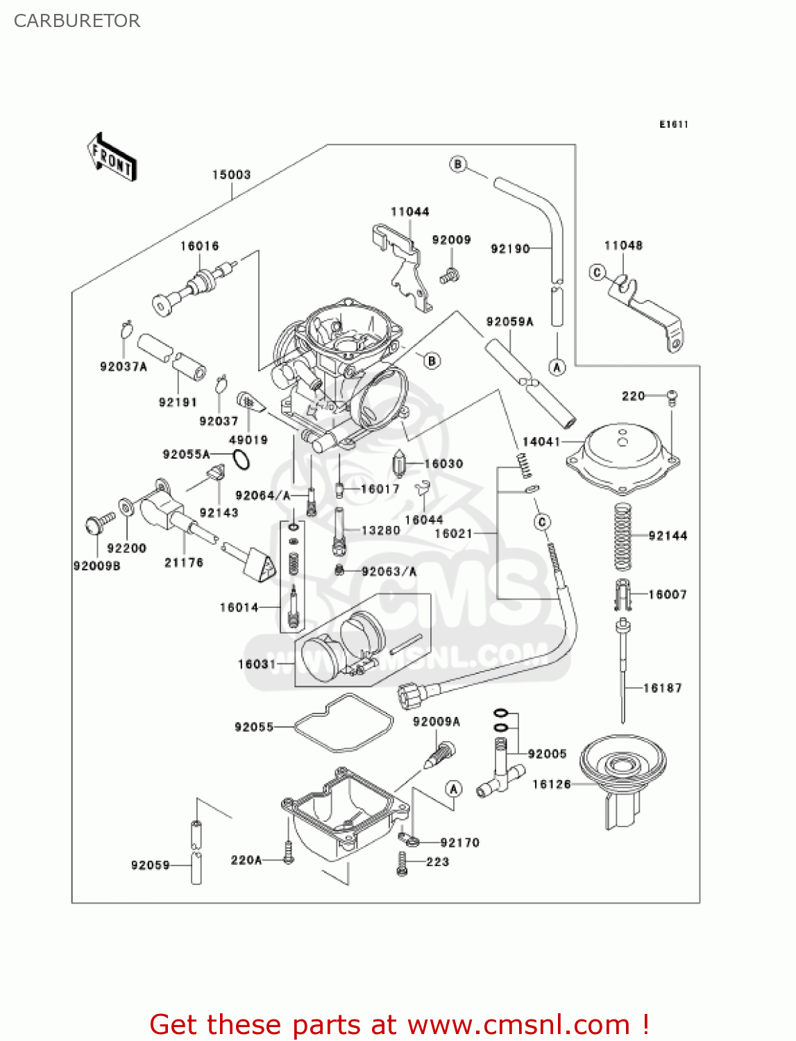 CARBURETOR KLX250H7F KLX250S 2007 USA CANADA