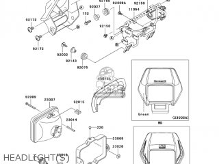 HEADLIGHT(S) - KLX250H7F KLX250S 2007 USA CANADA
