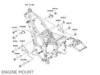 ENGINE MOUNT - KLX250H7F KLX250S 2007 USA CANADA