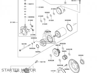 STARTER MOTOR - KLX250H7F KLX250S 2007 USA CANADA