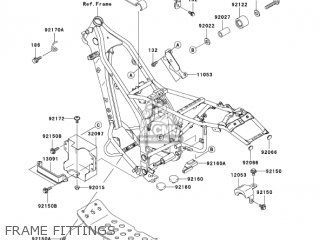 FRAME FITTINGS - KLX250H7F KLX250S 2007 USA CANADA