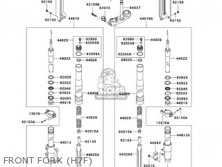 FRONT FORK (H7F) - KLX250H7F KLX250S 2007 USA CANADA