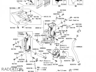 RADIATOR - KLX250H7F KLX250S 2007 USA CANADA