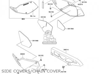 SIDE COVERS/CHAIN COVER - KLX250H7F KLX250S 2007 USA CANADA