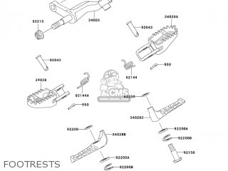 FOOTRESTS - KLX250H7F KLX250S 2007 USA CANADA