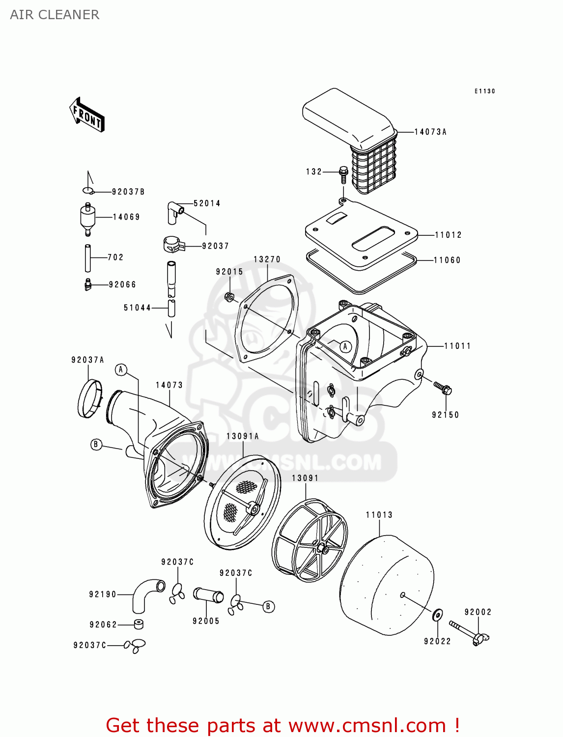 AIR CLEANER KLX250J2 DTRACKER 1999 GREECE