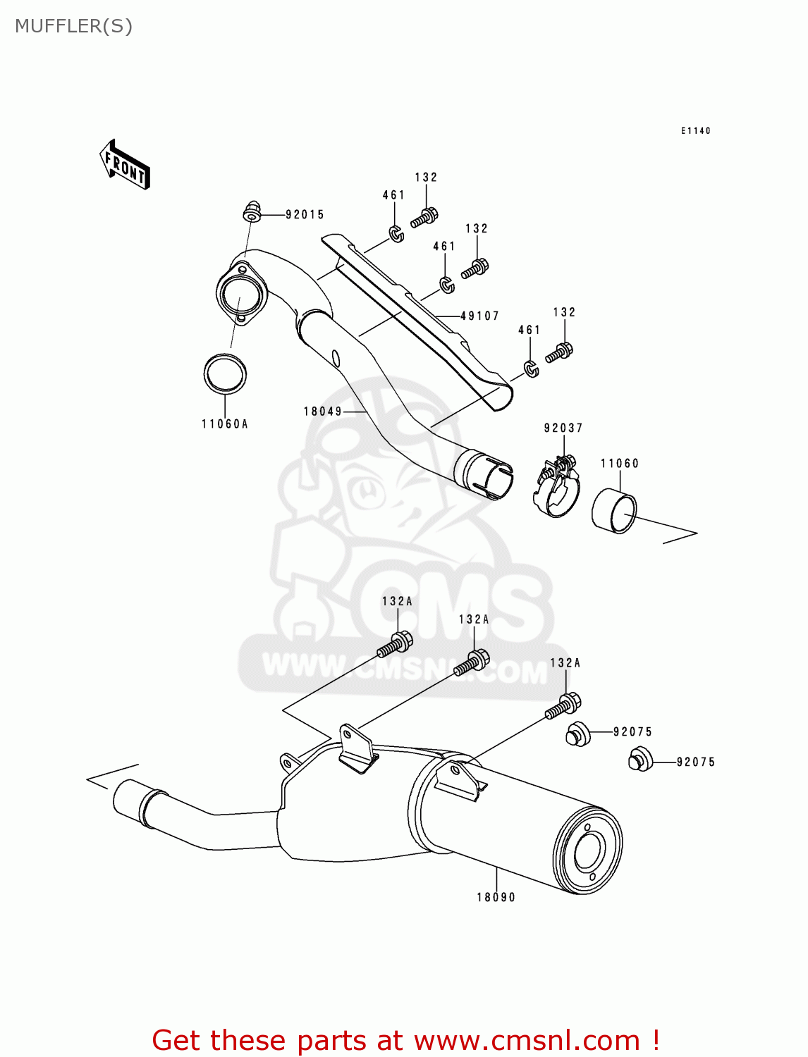 MUFFLER(S) KLX250J2 DTRACKER 1999 GREECE
