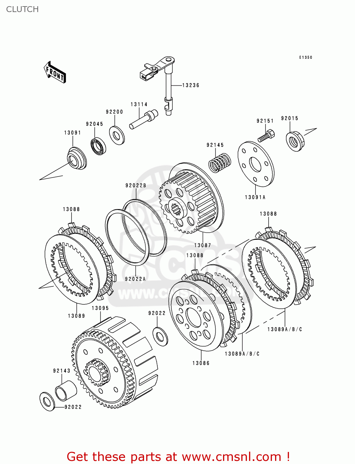 CLUTCH KLX250J2 DTRACKER 1999 GREECE
