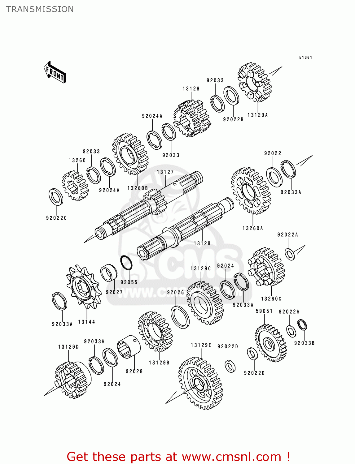 TRANSMISSION KLX250J2 DTRACKER 1999 GREECE