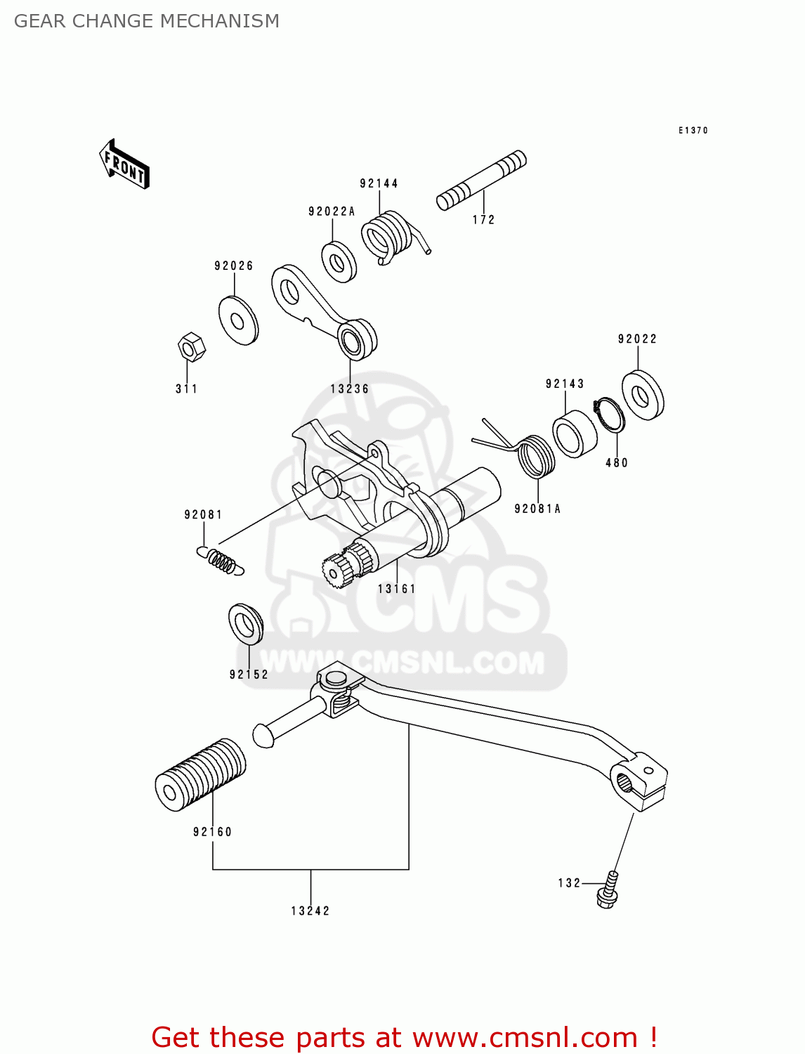 GEAR CHANGE MECHANISM KLX250J2 DTRACKER 1999 GREECE