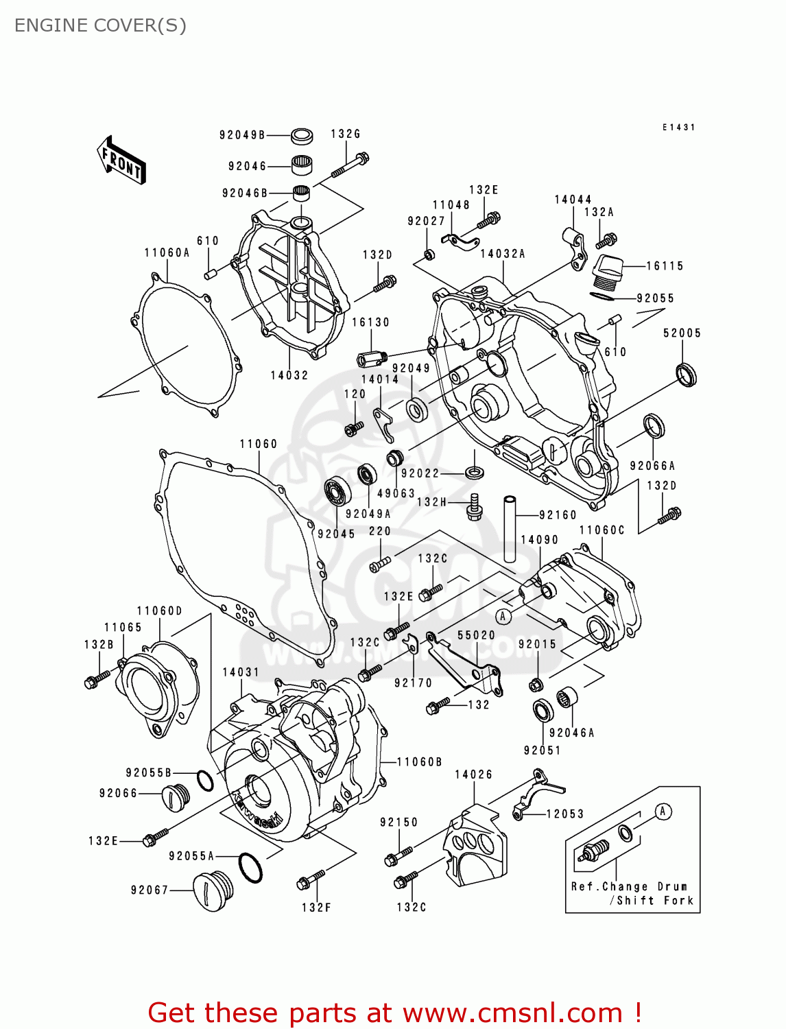 ENGINE COVER(S) KLX250J2 DTRACKER 1999 GREECE