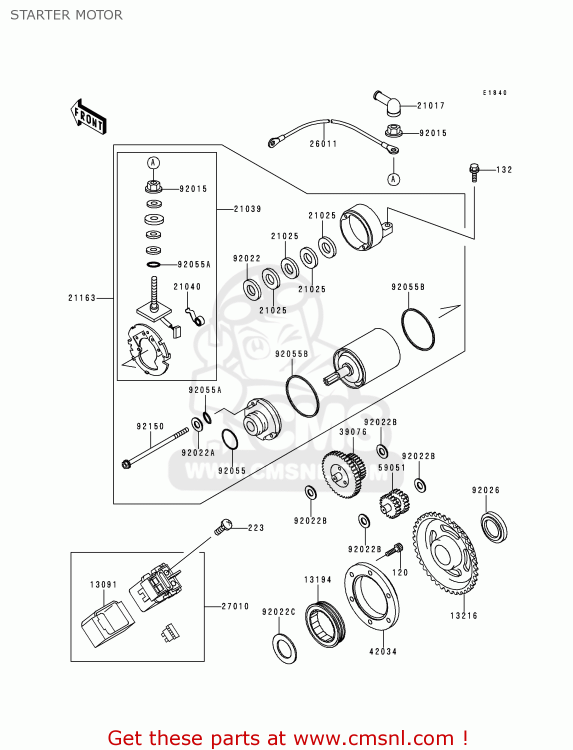 STARTER MOTOR KLX250J2 DTRACKER 1999 GREECE