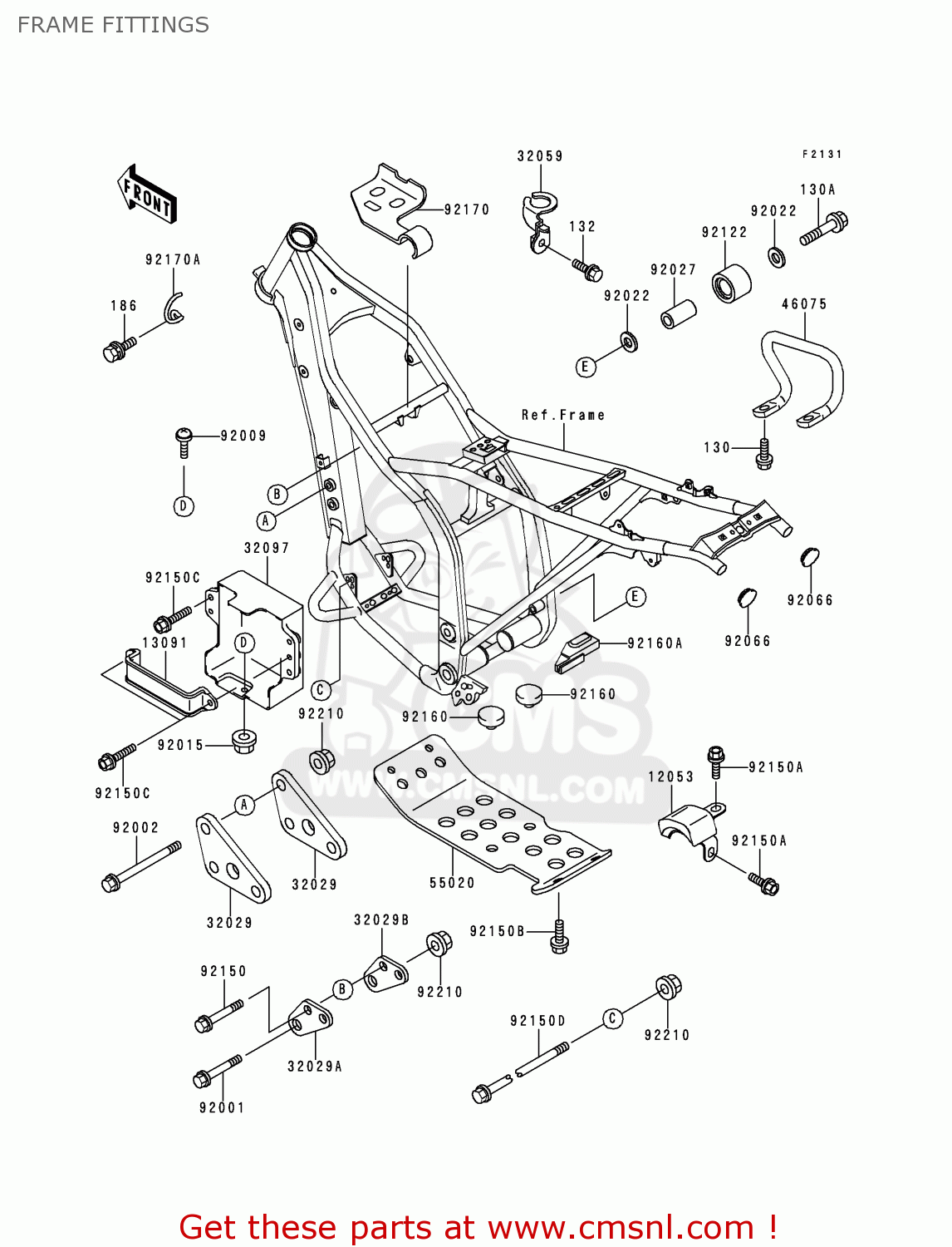 FRAME FITTINGS KLX250J2 DTRACKER 1999 GREECE
