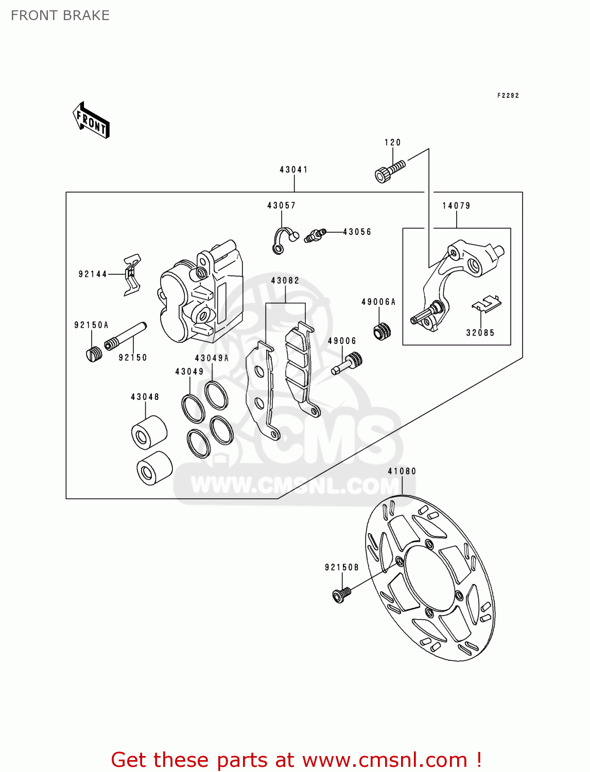 FRONT BRAKE KLX250J2 DTRACKER 1999 GREECE