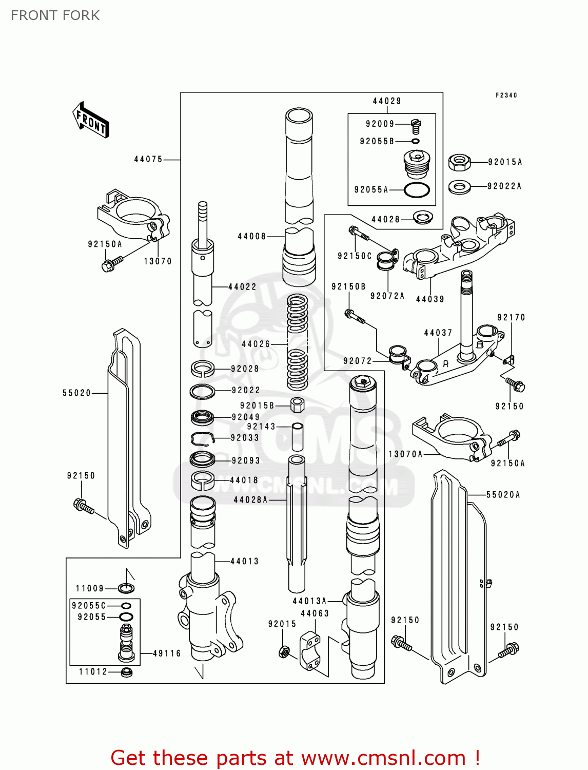 FRONT FORK KLX250J2 DTRACKER 1999 GREECE