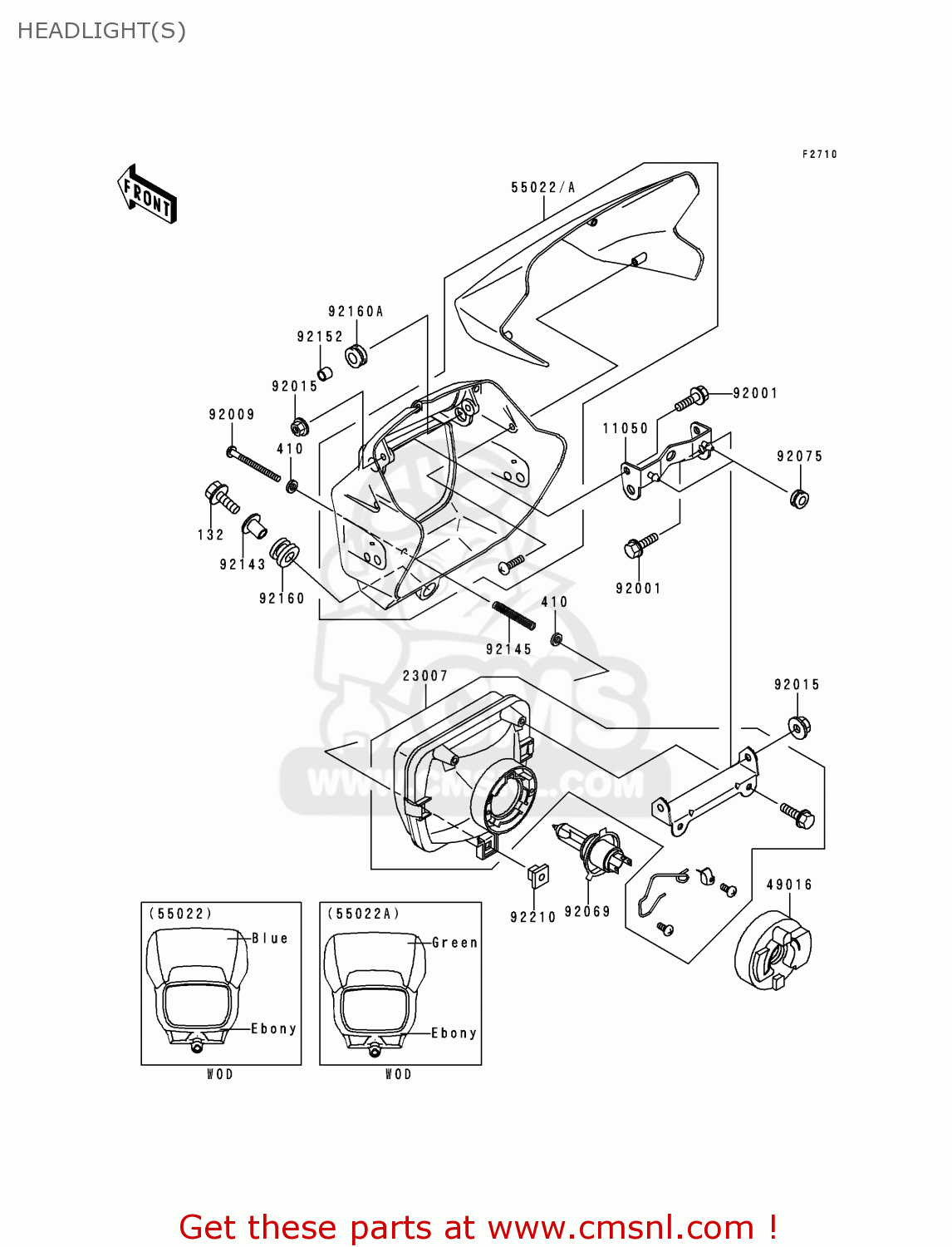 HEADLIGHT(S) KLX250J2 DTRACKER 1999 GREECE