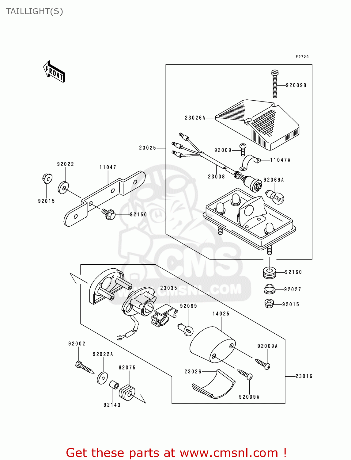 TAILLIGHT(S) KLX250J2 DTRACKER 1999 GREECE