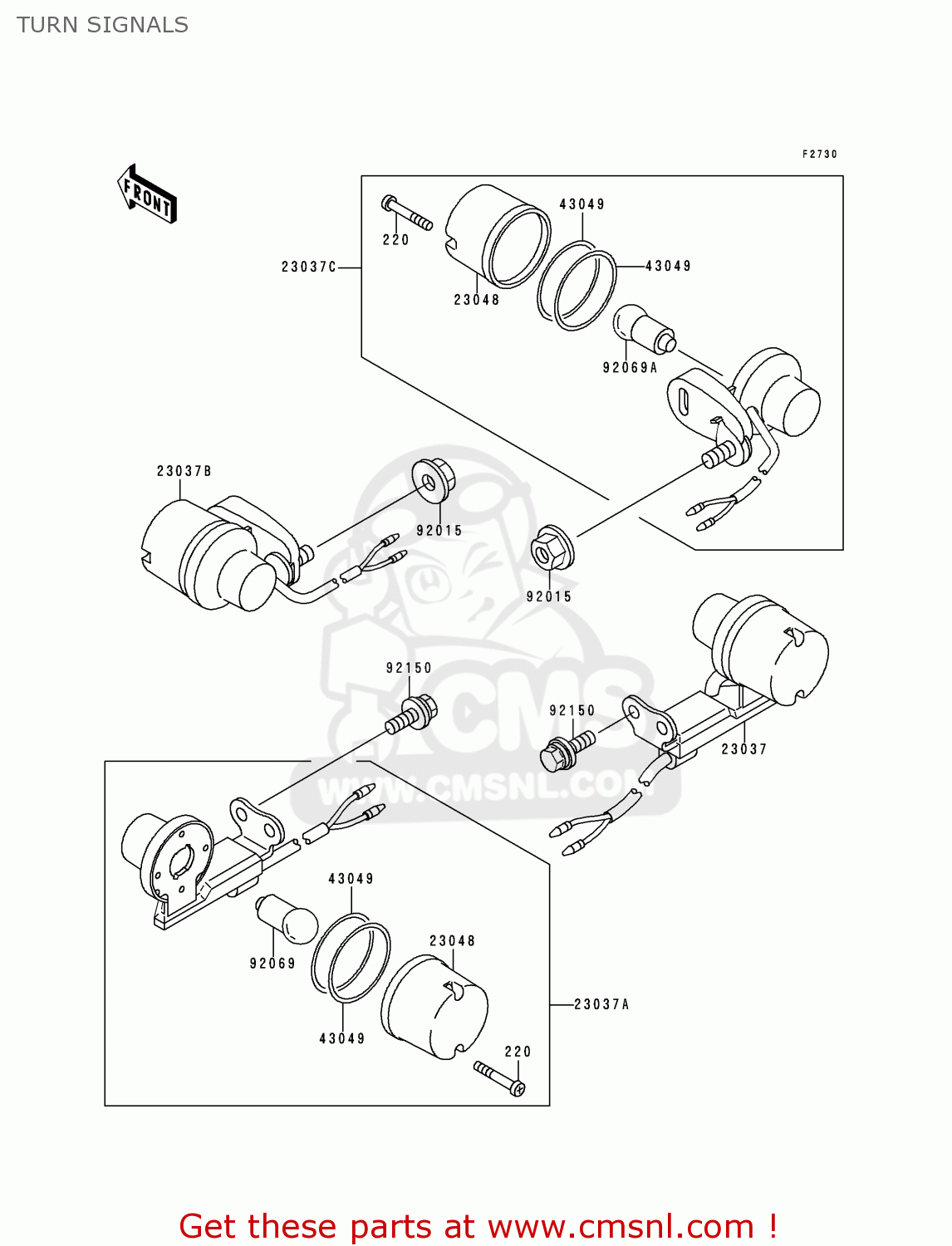TURN SIGNALS KLX250J2 DTRACKER 1999 GREECE