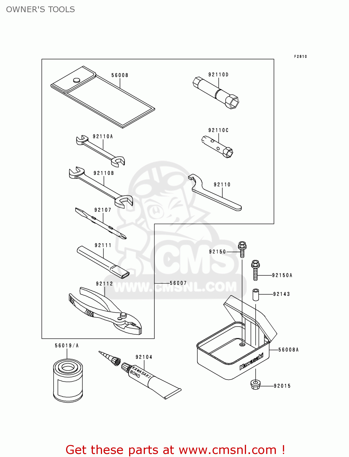 OWNER'S TOOLS KLX250J2 DTRACKER 1999 GREECE