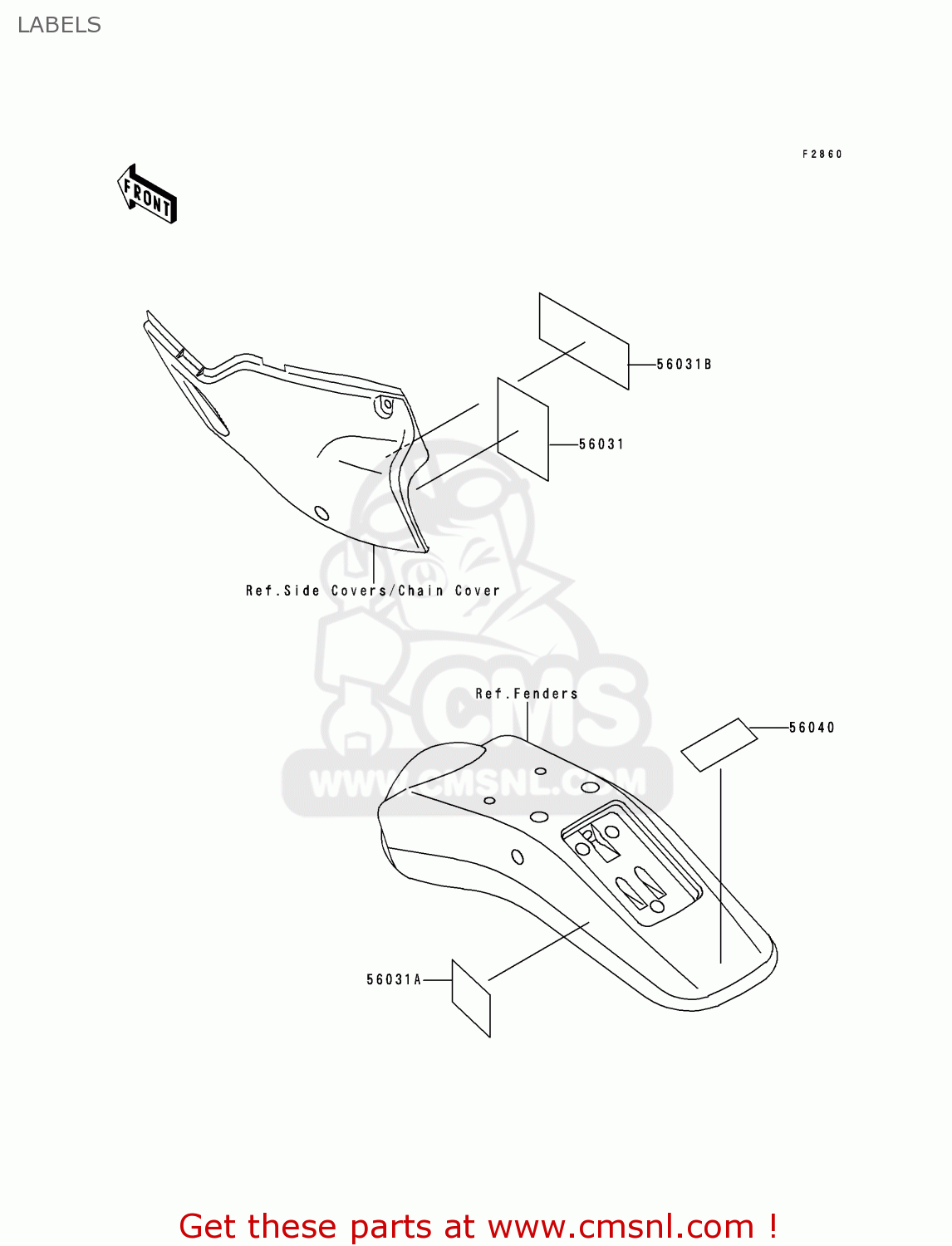 LABELS KLX250J2 DTRACKER 1999 GREECE