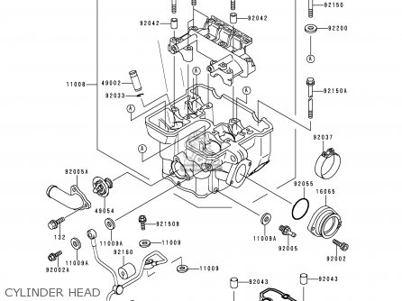 CYLINDER HEAD - KLX250J2 DTRACKER 1999 GREECE