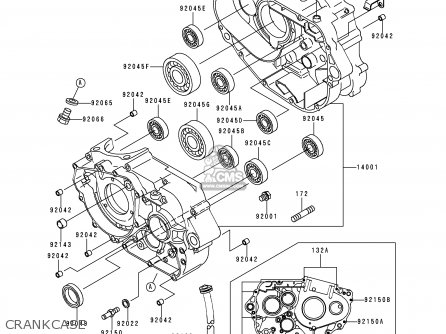 CRANKCASE - KLX250J2 DTRACKER 1999 GREECE