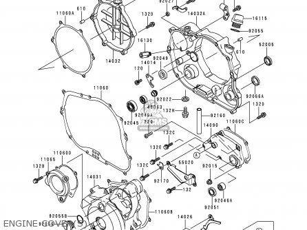 ENGINE COVER(S) - KLX250J2 DTRACKER 1999 GREECE