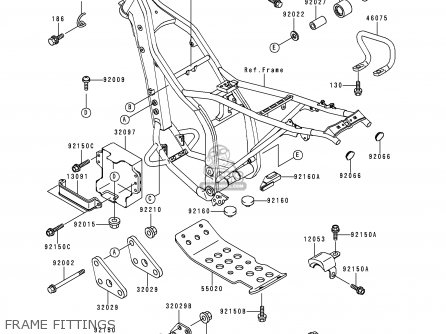 FRAME FITTINGS - KLX250J2 DTRACKER 1999 GREECE