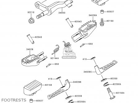 FOOTRESTS - KLX250J2 DTRACKER 1999 GREECE