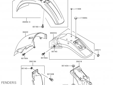 FENDERS - KLX250J2 DTRACKER 1999 GREECE