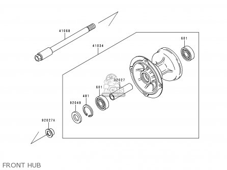FRONT HUB - KLX250J2 DTRACKER 1999 GREECE