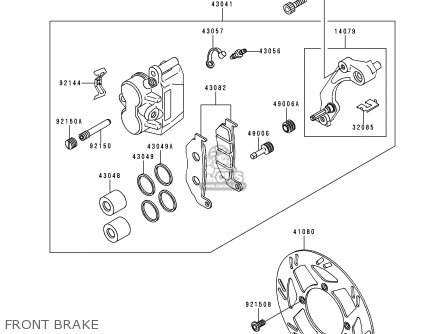 FRONT BRAKE - KLX250J2 DTRACKER 1999 GREECE