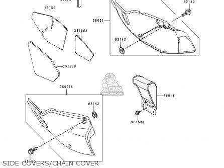 SIDE COVERS/CHAIN COVER - KLX250J2 DTRACKER 1999 GREECE