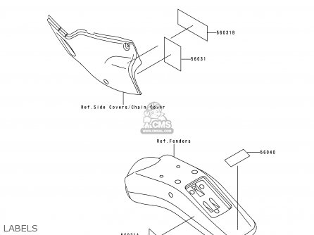 LABELS - KLX250J2 DTRACKER 1999 GREECE