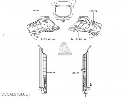 DECALS(BLUE) - KLX250J2 DTRACKER 1999 GREECE