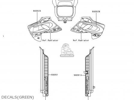 DECALS(GREEN) - KLX250J2 DTRACKER 1999 GREECE