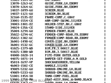 1999 KLX250-J2    S8 BLUE 21 - KLX250J2 DTRACKER 1999 GREECE