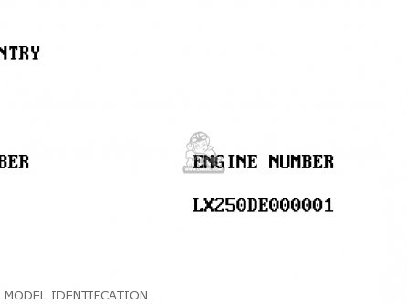 MODEL IDENTIFCATION - KLX250J2 DTRACKER 1999 GREECE
