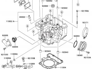 CYLINDER HEAD - KLX250S9F 2009 EUROPE,MIDDLE EAST,AFRICA,UK