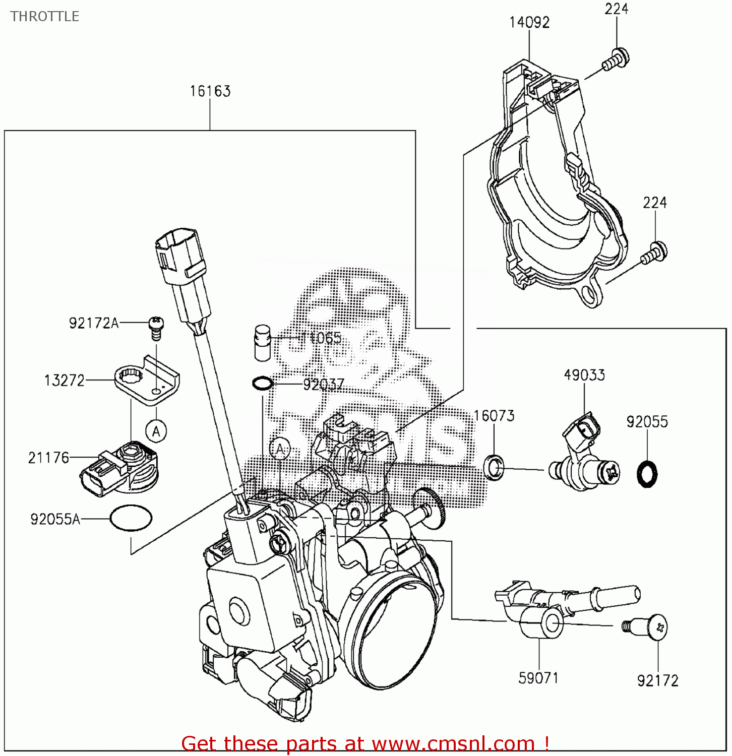 Kawasaki KLX250SEF KLX250 2014 EUROPE,MIDDLE EAST,AFRICA THROTTLE buy original THROTTLE spares