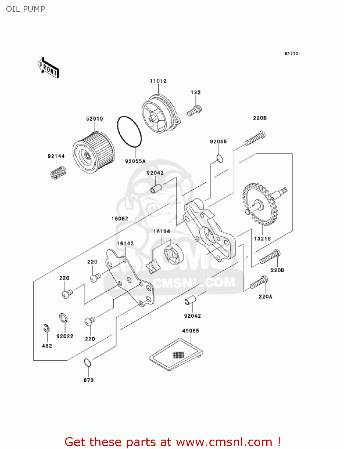 OIL PUMP KLX300A10 KLX300R 2005 USA CALIFORNIA CANADA