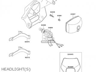 HEADLIGHT(S) - KLX300A10 KLX300R 2005 USA CALIFORNIA CANADA