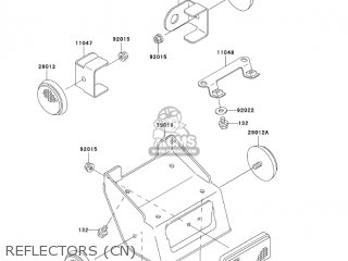 REFLECTORS (CN) - KLX300A10 KLX300R 2005 USA CALIFORNIA CANADA